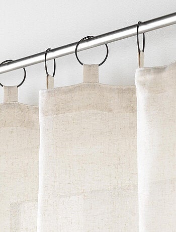 Rideau a anneaux 140 x 240 cm polyester/lin uni Pauline