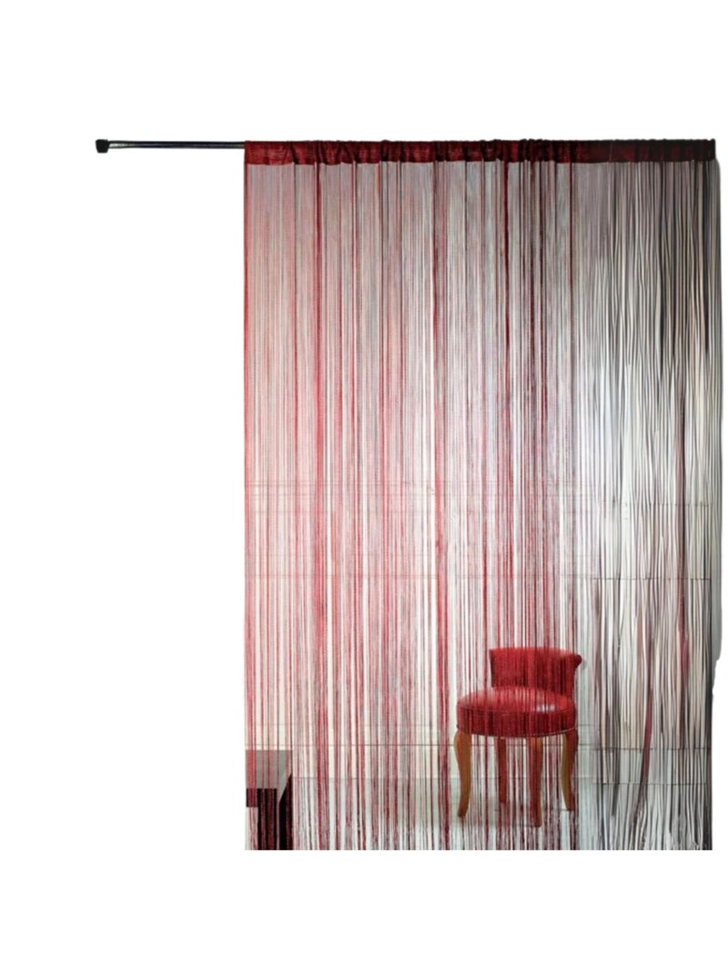 Rideau à Fils Spaghetti Bordeaux - Kiabi