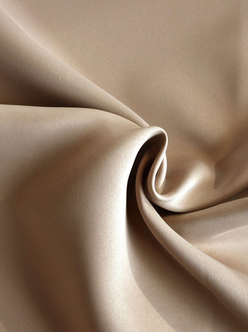 Rideau à galon fronceur occultant ignifugé M1 Non Feu Beige - Kiabi