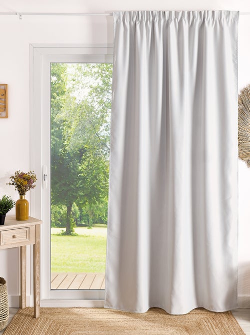 Rideau à galon fronceur occultant ignifugé M1 Non Feu - Kiabi