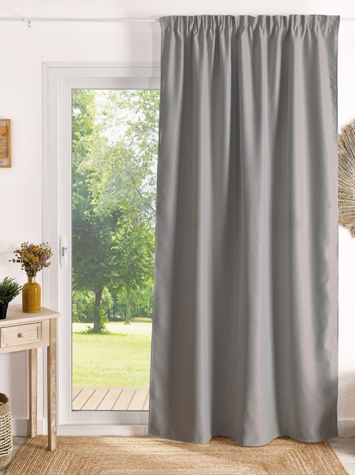 Rideau à galon fronceur occultant ignifugé M1 Non Feu - Kiabi