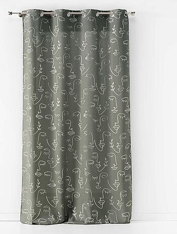 Rideau a oeillets imprimé métallisé Artyline