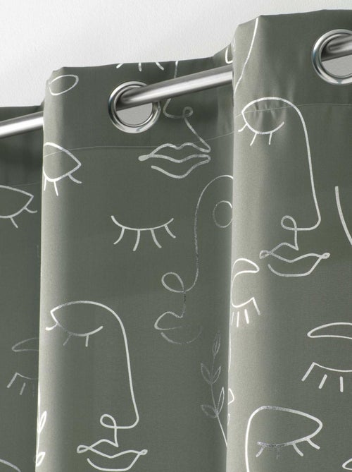 Rideau à impressions métallisées - Kiabi