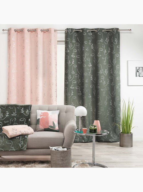 Rideau à impressions métallisées - Kiabi