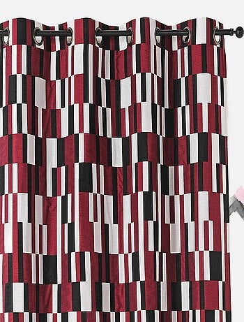 Rideau à jacquard damier