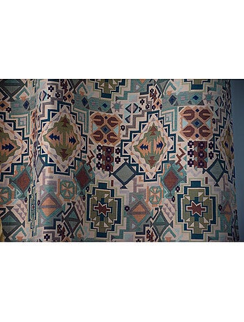 Rideau à motifs ethniques terracotta – 130x240 cm