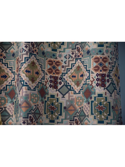 Rideau à motifs ethniques terracotta – 130x240 cm - Kiabi