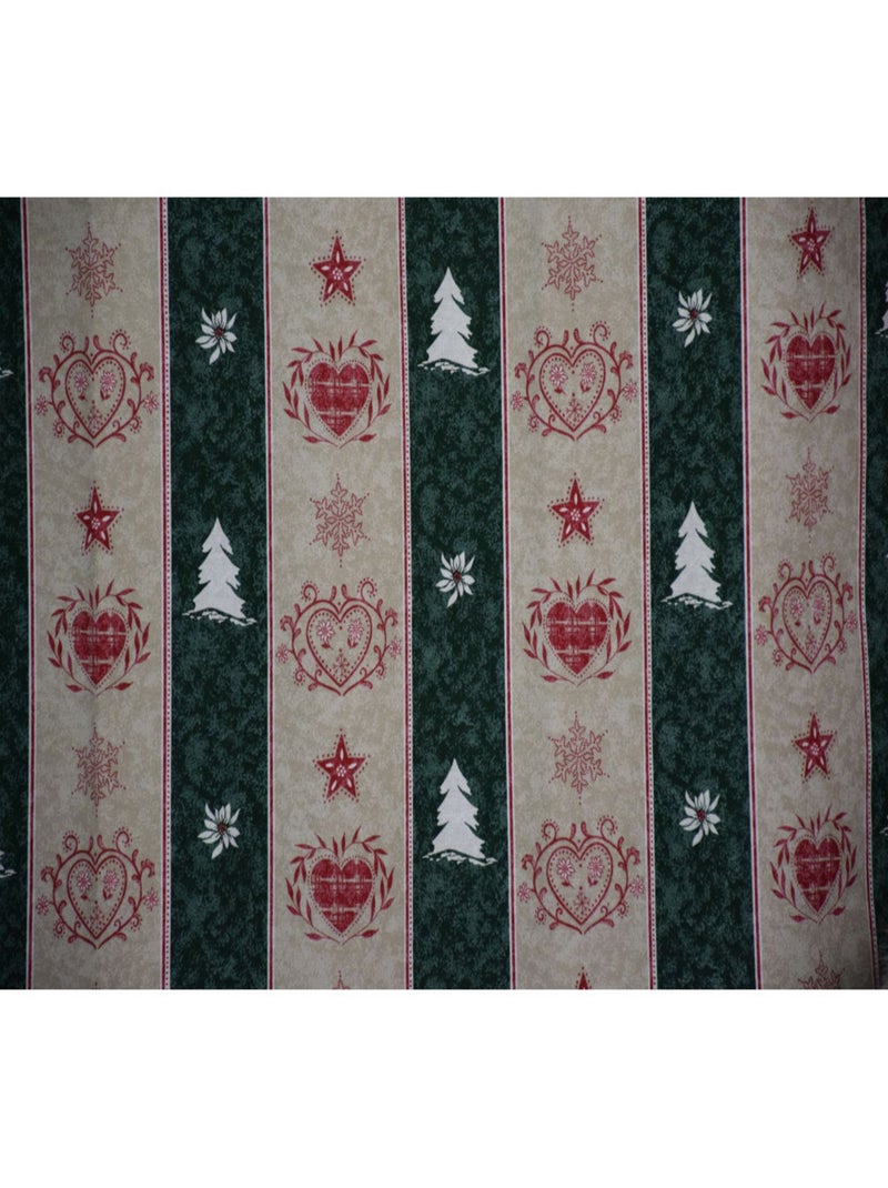 Rideau à motifs nordiques – 150 x 240 cm – 100 % polyester Vert - Kiabi