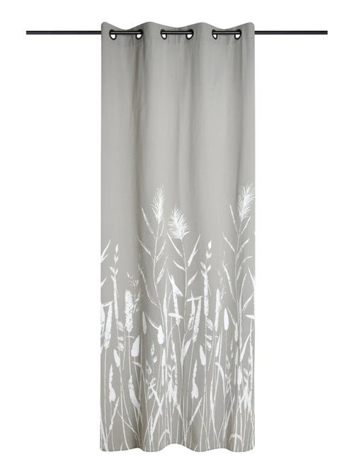 Rideau à oeillet tamisant pampa - Kiabi