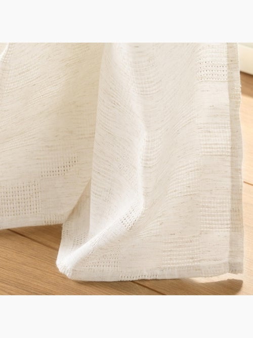 Rideau à Œillets - 140 x 260 cm - Effet Lin Tissé Logan - Kiabi