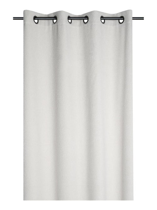 Rideau à oeillets  - Effet bouclette - Kiabi