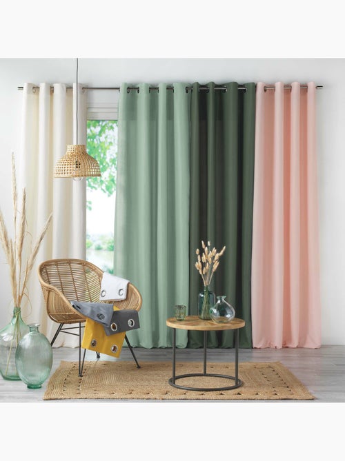 Rideau à œillets - Microfibre légère - Absolu - Kiabi