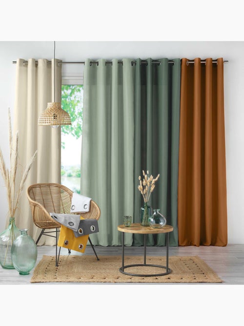 Rideau à œillets - Microfibre légère - Absolu - Kiabi