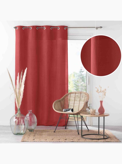 Rideau à œillets - Microfibre légère - Absolu - Kiabi