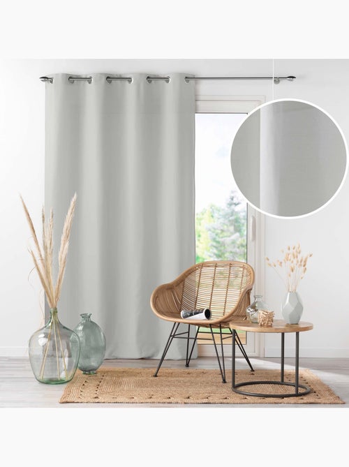 Rideau à œillets - Microfibre légère - Absolu - Kiabi