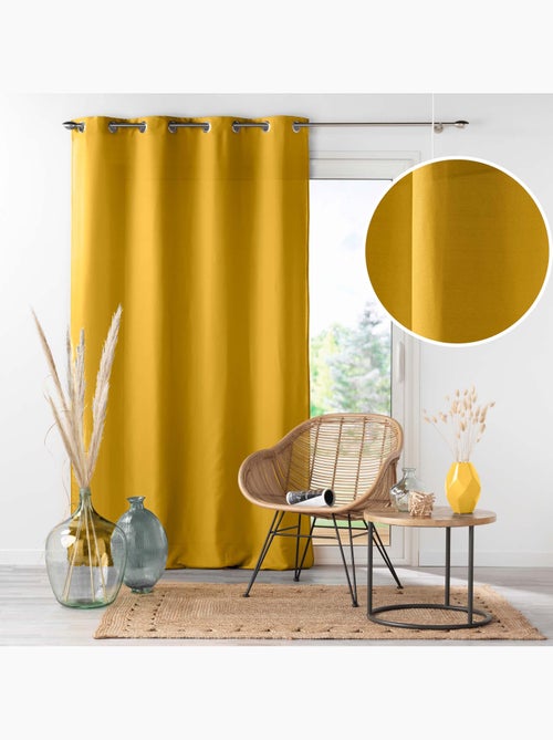 Rideau à œillets - Microfibre légère - Absolu - Kiabi