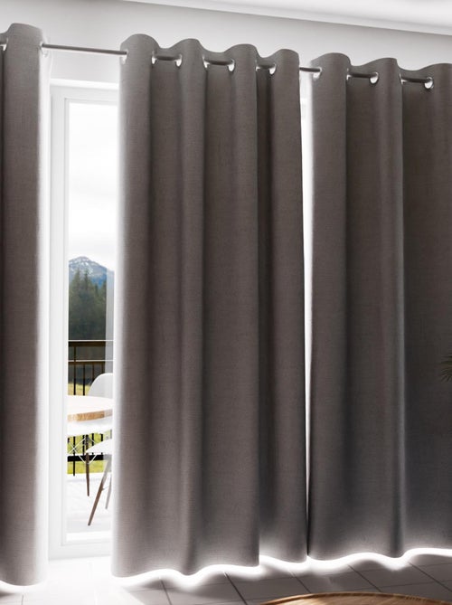 Rideau à oeillets 100% occultant ECLIPSE, par Soleil d'Ocre - Kiabi