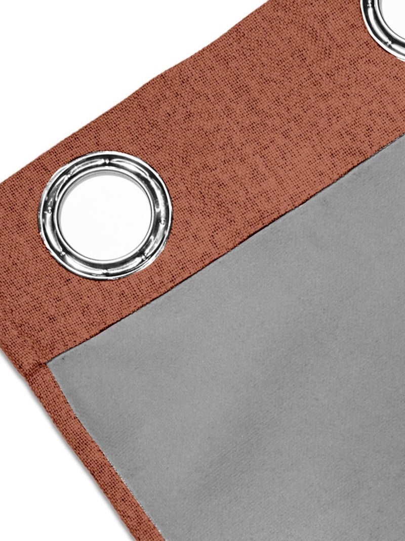 Rideau à oeillets 100% occultant ECLIPSE, par Soleil d'Ocre Orange - Kiabi