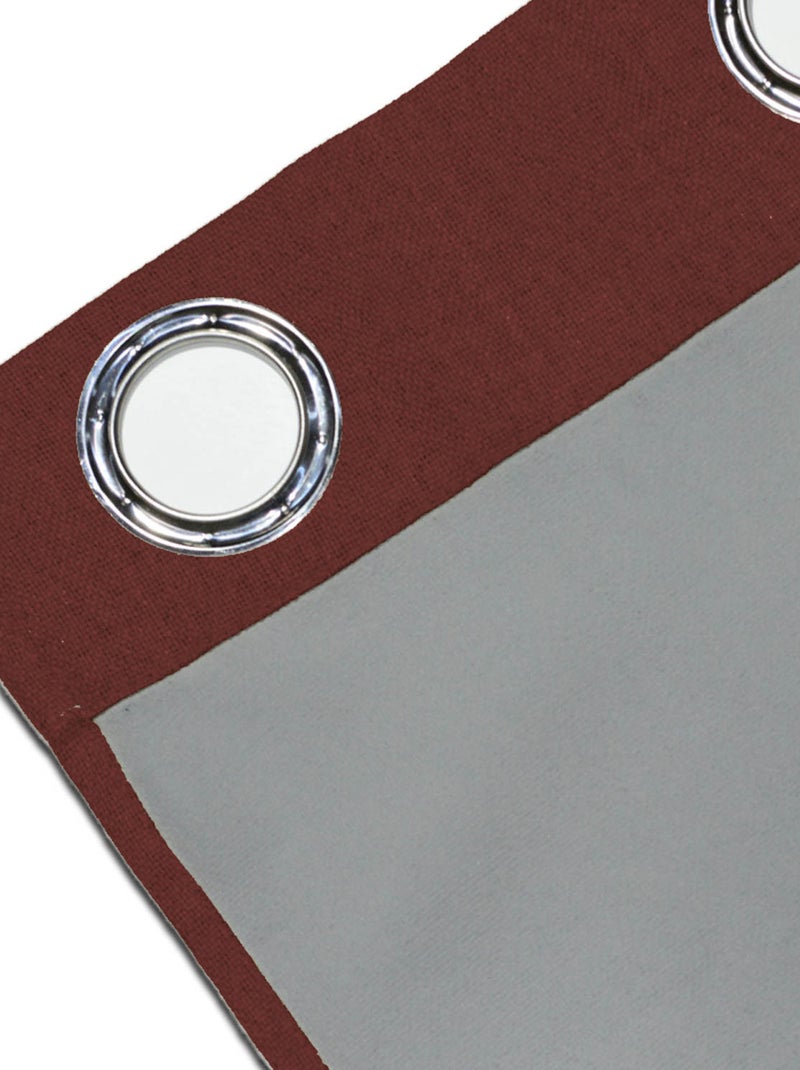 Rideau à oeillets 100% occultant ECLIPSE, par Soleil d'Ocre Rouge brique - Kiabi