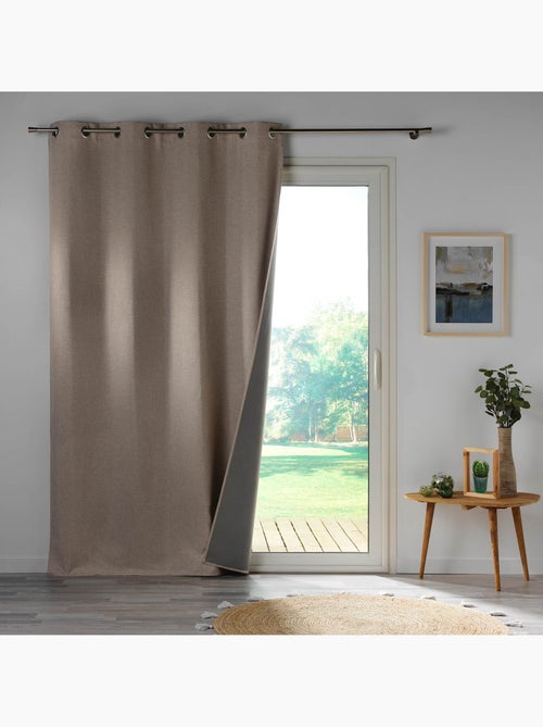 Rideau à œillets 100% occultant thermique - Modèle Crépuscule - Kiabi