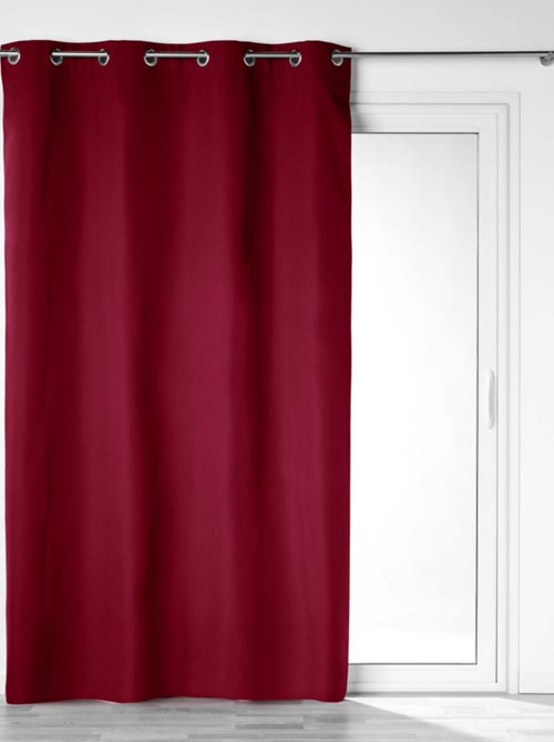 Rideau à oeillets 100% occultant/microfibre unie obscure - Kiabi