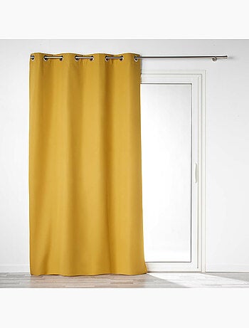 Rideau à oeillets 100% occultant/microfibre unie obscure