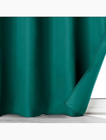 Rideau à oeillets 100% occultant/microfibre unie obscure