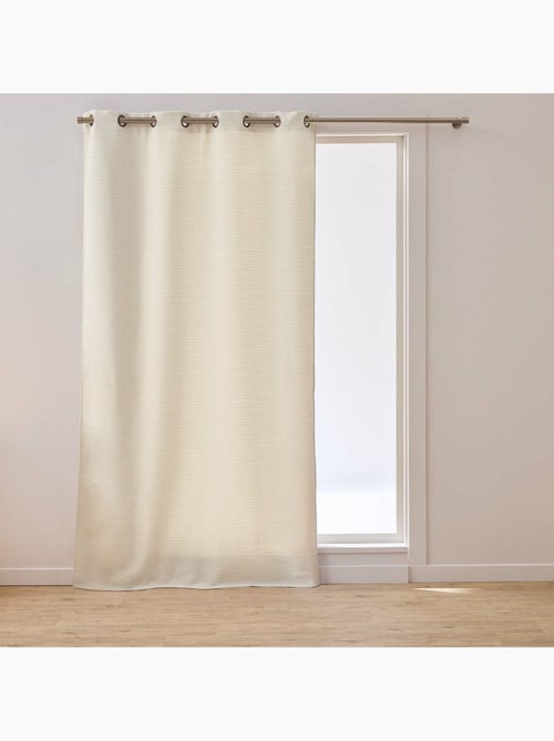 Rideau à œillets 135 x 240 cm velours uni shelby naturel - Kiabi Rideau à œillets 135 x 240 cm velours uni shelby naturel - Kiabi