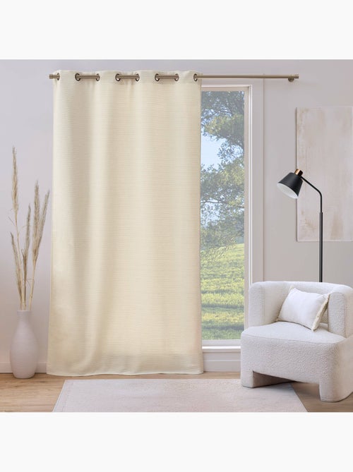 Rideau à œillets 135 x 240 cm velours uni shelby naturel - Kiabi Rideau à œillets 135 x 240 cm velours uni shelby naturel - Kiabi