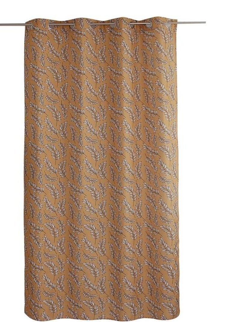 Rideau à œillets 135x240 Lily ocre Jaune - Kiabi