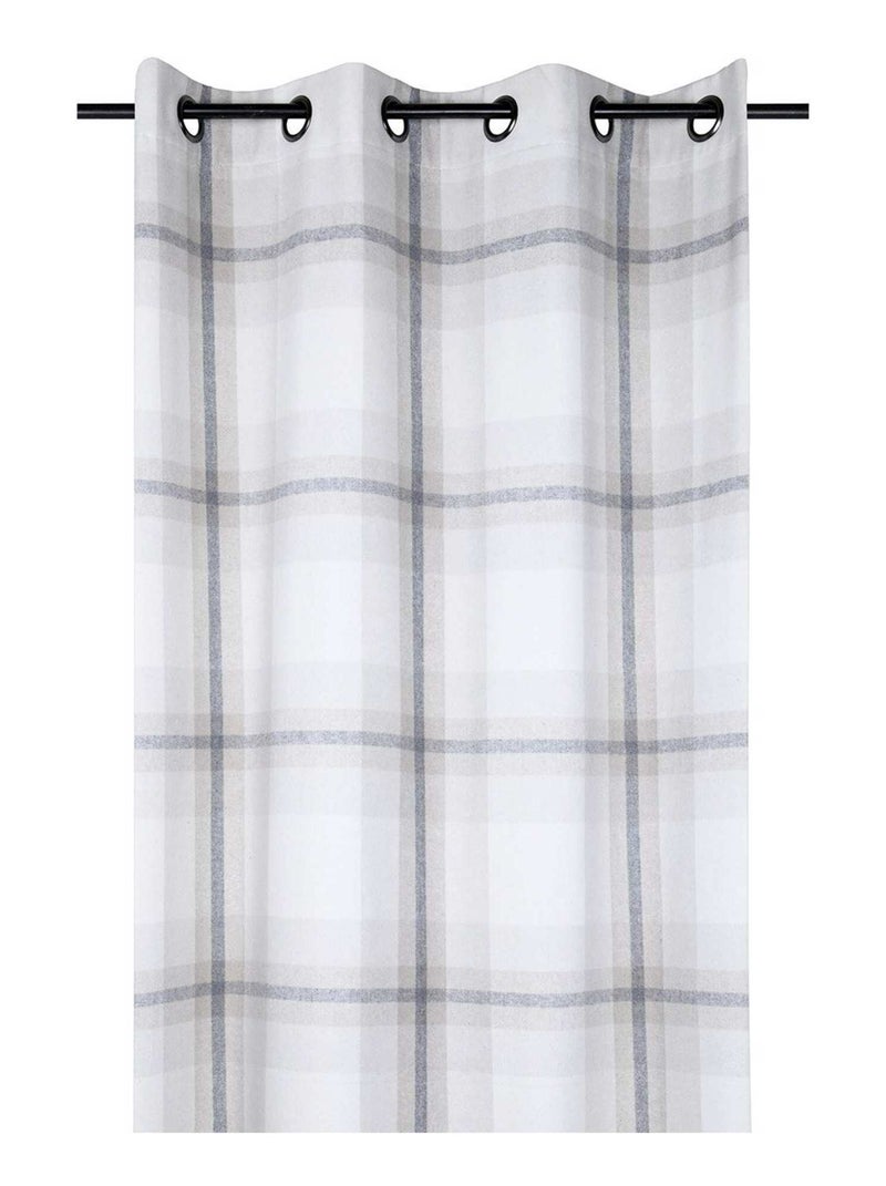 Rideau à œillets 135x260 cm Leman naturel Beige - Kiabi