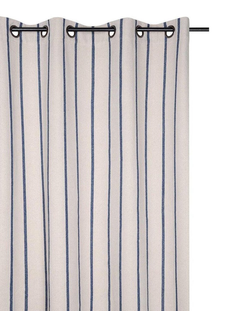 Rideau à œillets 135x260 cm Montauban anthracite coton Gris - Kiabi
