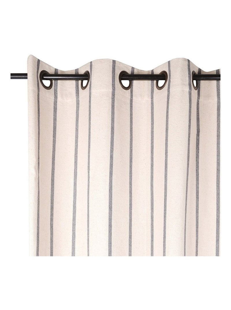 Rideau à œillets 135x260 cm St Trop anthracite coton Gris - Kiabi