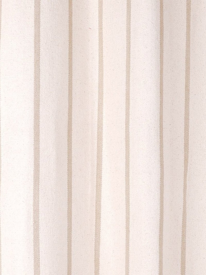 Rideau à œillets 135x260 cm St Trop lin coton Beige - Kiabi