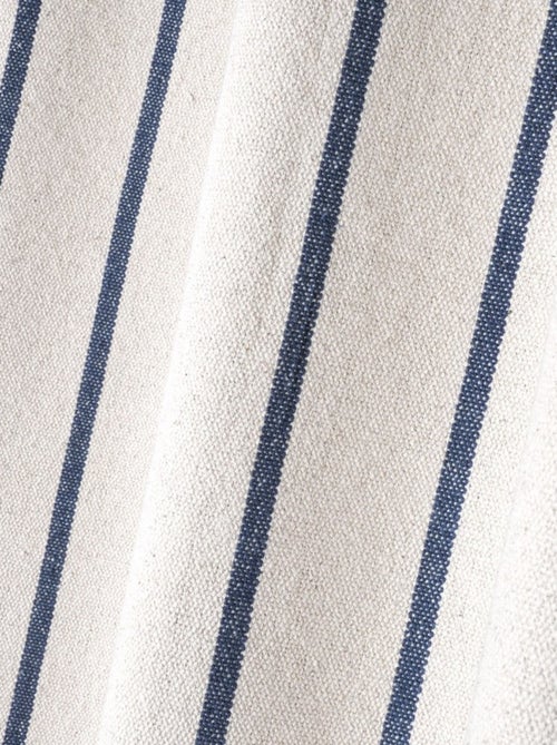 Rideau à œillets 135x260 cm St Trop marine coton - Kiabi