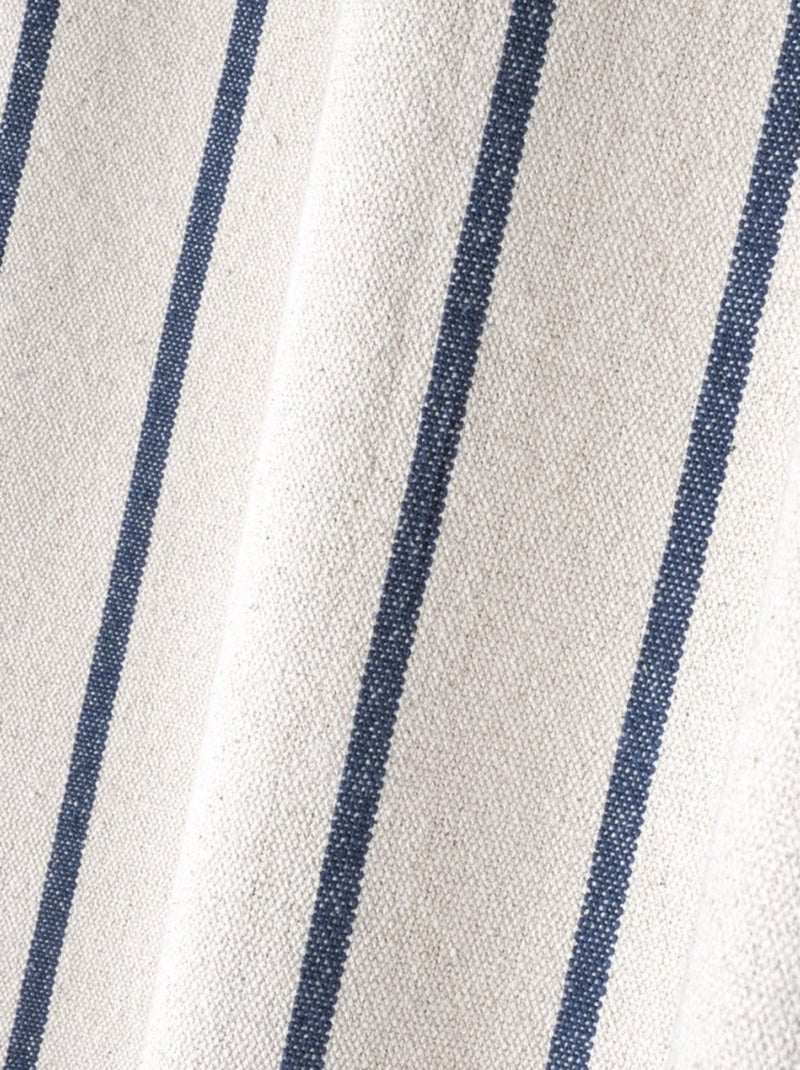 Rideau à œillets 135x260 cm St Trop marine coton Bleu - Kiabi