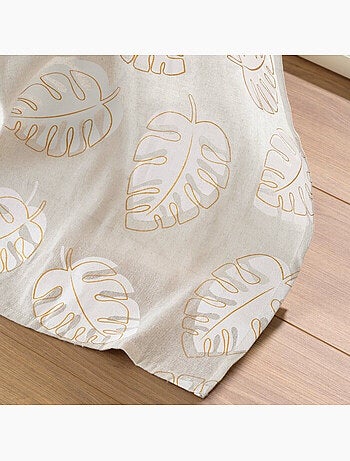 Rideau a oeillets 140 x 240 cm polycoton imprimé metallisé Evasion