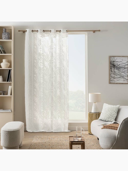 Rideau à œillets 140 x 260 cm - Velours dévoré GALOE - Kiabi