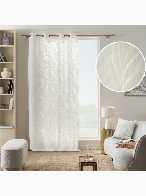 Rideau à œillets 140 x 260 cm - Velours dévoré GALOE - Kiabi