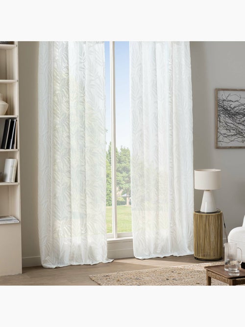 Rideau à œillets 140 x 260 cm - Velours dévoré GALOE - Kiabi