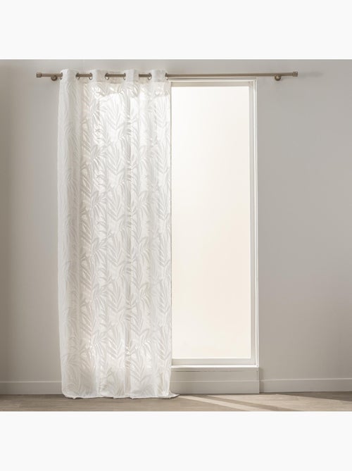 Rideau à œillets 140 x 260 cm - Velours dévoré GALOE - Kiabi