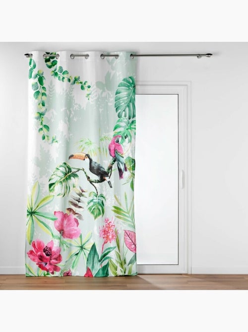 Rideau à œillets 140 x 260 cm – 100% coton imprimé – Modèle Louisiane - Kiabi