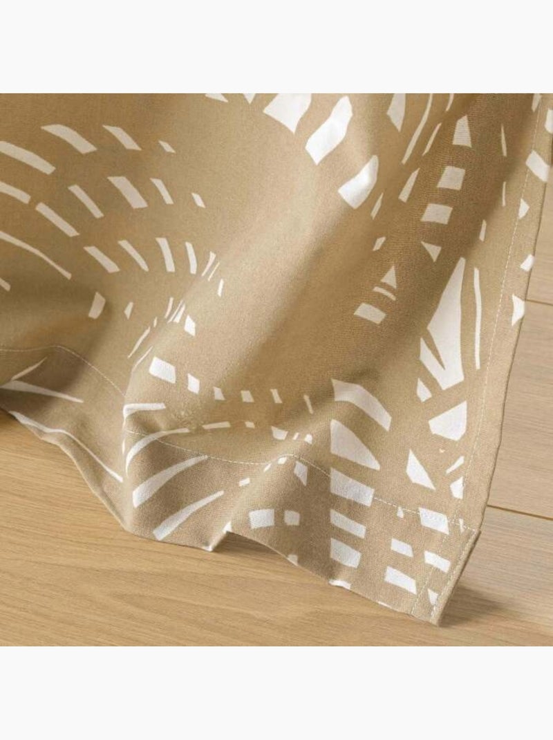 Rideau a oeillets 140 x 260 cm coton/polyester imprime baobab des. place Sans Beige - Kiabi