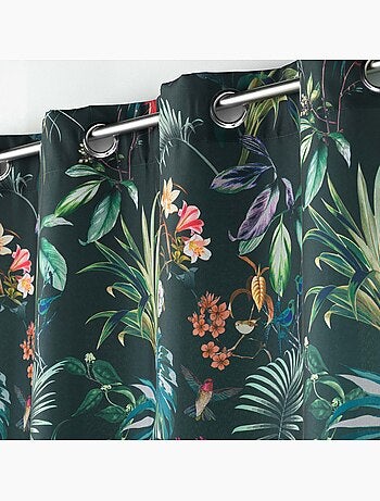 Rideau à oeillets 140 x 260 cm Feerie emeraude