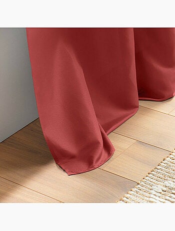 Rideau a oeillets 140 x 280 cm microfibre unie absolu grenade