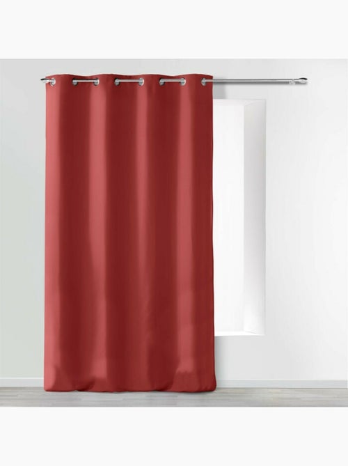 Rideau a oeillets 140 x 280 cm microfibre unie absolu grenade - Kiabi Rideau a oeillets 140 x 280 cm microfibre unie absolu grenade - Kiabi