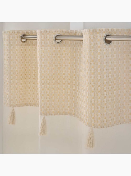 Rideau à œillets 140x240 avec top imprimé perla - Kiabi