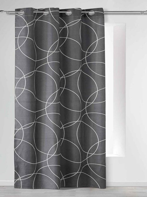 Rideau à œillets 140x240 microfibre Elton - Kiabi