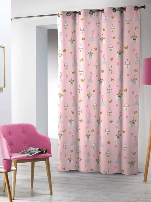Rideau à œillets 140x240 microfibre Hermine - Kiabi