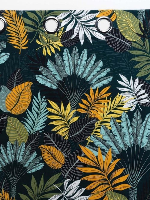 Rideau à œillets 140x240 Panazio bleu coton - Kiabi